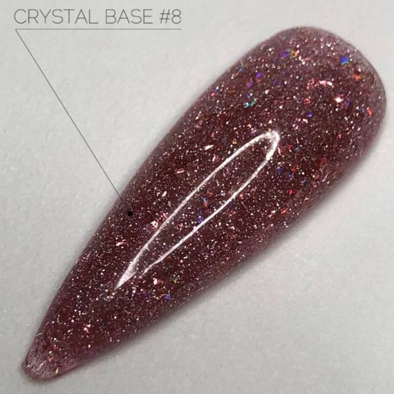 Светоотражающая база Crooz Crystal Base №08 (нежно-розовая с блеском) 8мл | Зображення 3