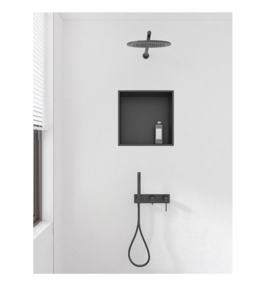 Полиця-ніша для ванної кімнати Mixxus Premium NICHE-0101 BLACK із нержавіючої сталі SUS304 (MI6678) | Зображення 1