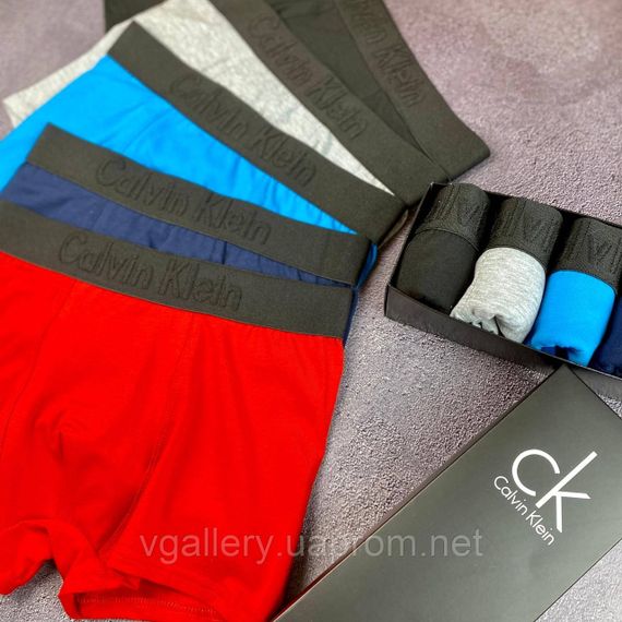 Чоловічі труси боксери CK 5 шт. у коробці — 5 шт. чорних трусів у коробці, Чорні труси СК у коробці Преміум 3XL | Зображення 2