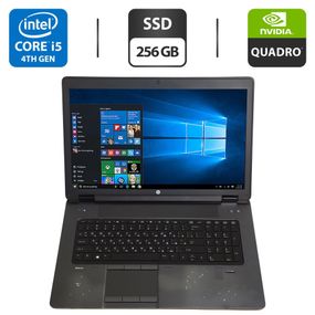 Мобильная рабочая станция HP ZBook 17 G2 / 17.3" (1600x900) TN / Intel Core i5-4200M (2 (4) ядра по 2.5 - 3.1 GHz) / 8 GB DDR3 / 256 GB SSD / nVidia Quadro K610M, 1 GB GDDR5, 64-bit / WebCam / DVD-ROM б/у