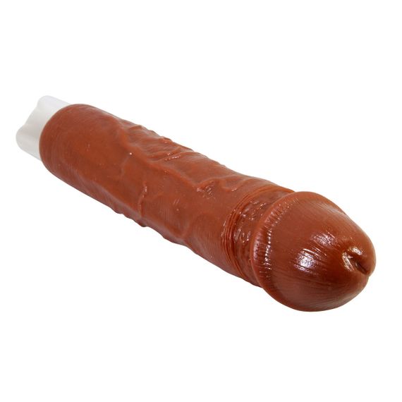 Перезаряжаемый вибратор реалистик Pretty Love - Rufus Pro Realistic Vibrating Dildo Brown, BW-500082DC Sex Aura | Зображення 4