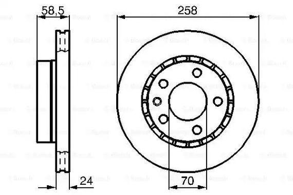 Диск гальмівний OPEL CARLTON, OPEL OMEGA, BOSCH (0986478265)