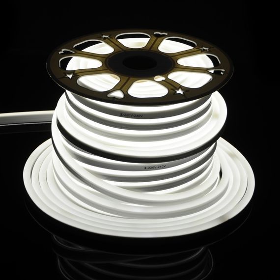 Светодиодная лента влагозащищенная холодный оттенок 220V 13.2W 5730 CW NEON IP65 1m (BY-035/120)
