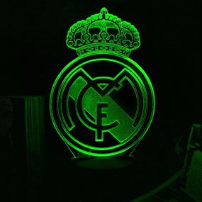 Акриловый светильник-ночник Real Madrid зеленый tty-n002152