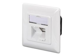 Розетка настінна DIGITUS Cat. 6 STP 2xRJ45 8P8C, для прихованої проводки (DN-9005-N)