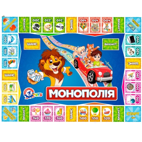 Настільна гра економічна "Дитяча монополія" Технок 0755 | Зображення 1