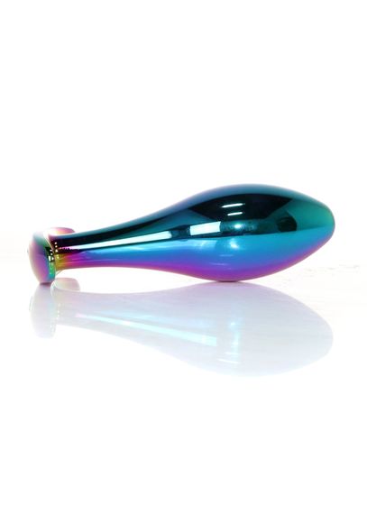 Анальна пробка Boss Series Plug Jewellery Multicolour, металева, прозора, L | Зображення 5