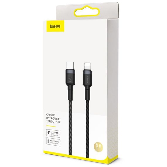 Дата кабель Baseus Cafule Type-C to Lightning PD 18W (1m) (CATLKLF) | Зображення 3