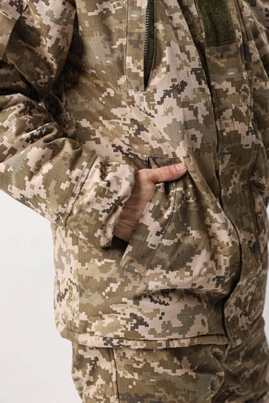 Бушлат зимовий Ріп-Стоп, підкладка: фліс, наповнювач: синтепон Піксель ММ14 | Зображення 9