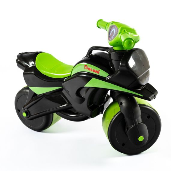 Мотобайк беговел Doloni Toys 0138/590 Черно-Зелёный | Зображення 1