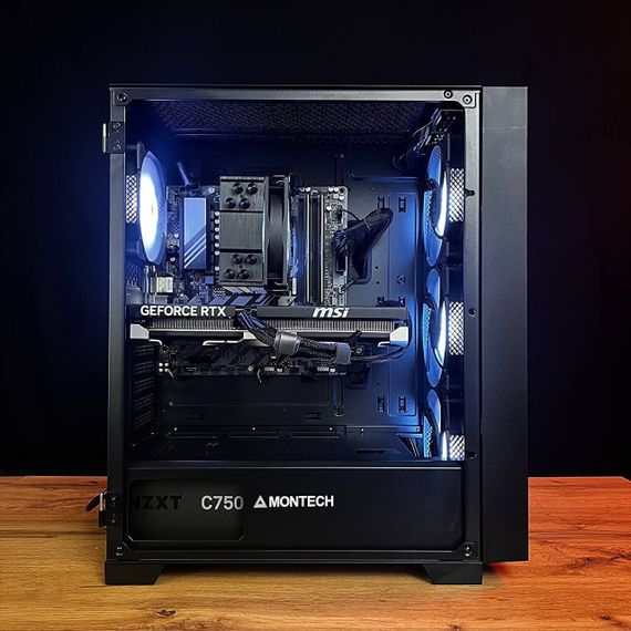 Збірка на замовлення: ігровий ПК Montech Air 1000 Premium Black Tower / AMD Ryzen 5 7500F (6 (12) ядер по 3.7 - 5.0 GHz) / 32 GB DDR5 / 1000 GB SSD M.2 / nVidia GeForce RTX 5060 Ti, 16 GB GDDR7, 128-bit / 750W | Зображення 3