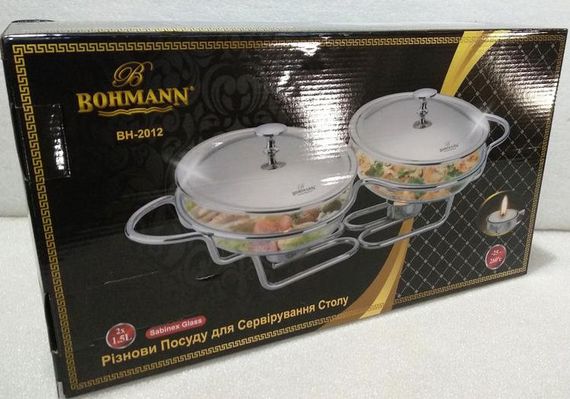Мармит с подогревом для сервировки стола Bohmann BH 2012 блюдо для сервировки стола набор для кухни | Зображення 7