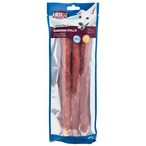 Лакомство для собак с уткой Trixie Denta Fun Chewing Rolls 28 см, 250 гр