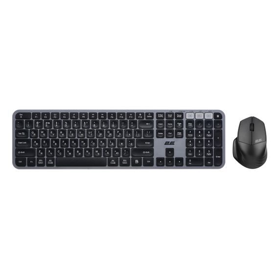 Комплект 2E MK440 Wireless/Bluetooth UA Black/Grey (2E-MK440WBGR_UA) | Зображення 4