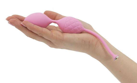 Розкішні вагінальні кульки PILLOW TALK - Frisky Pink з кристалом, діаметр 3,2 см, вага 49-75гр | Зображення 3