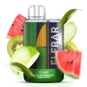 Elf Bar TE6000 5%. Киви Арбуз Зеленое Яблоко (Kiwi Watermelon Green Apple)