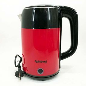 Электрочайник дисковый Rainberg RB-2244 2000 Вт 2л, электронный чайник, чайник дисковый. Цвет: красный