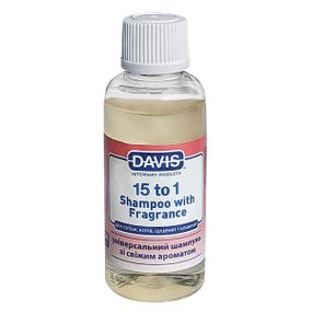 Шампунь для собак та котів з ароматом свіжості Davis 15 to 1 Shampoo Fresh Fragrance, 50 мл
