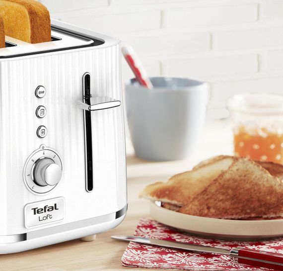 Тостер TEFAL LOFT TT761138, 850 Вт, белый (TT761138) | Зображення 2