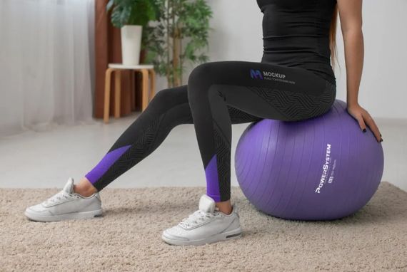 М'яч для фітнесу (фітбол) Power System PS-4013 Ø75 cm PRO Gymball Purple (PS-4013_75cm_Purple) | Зображення 5