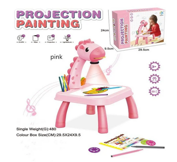 Детский стол проектор для рисования музыкальный с подсветкой Progector Paintining | Зображення 4