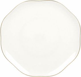 Тарілки обідні "Elegance Gold" набір 6 порцелянових тарілок Ø27.5см