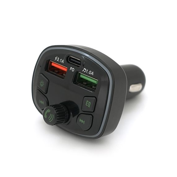 FM модуль Q7 с эквалайзером, 3.1A, PD18W, USB, TF, 55.5х41.5х37.5 | Зображення 2