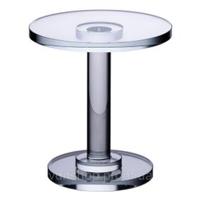 Тортівниця скляна на ніжці 12×13.5 см кругла стійка для торта, капкейків HP-4-69L