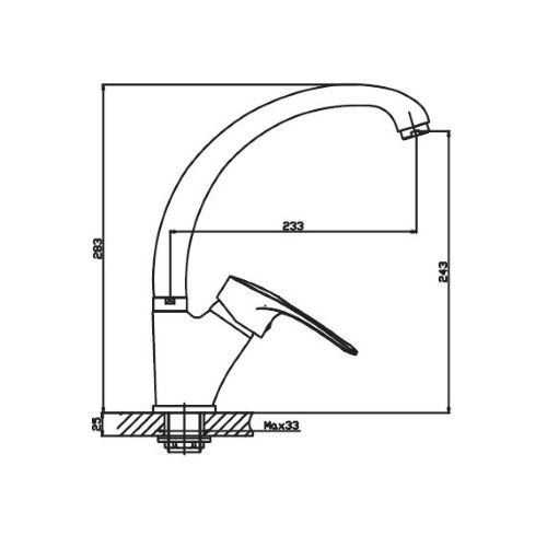 Змішувач для кухні Haiba HANSBERG 777 чорний HB0216 | Зображення 1