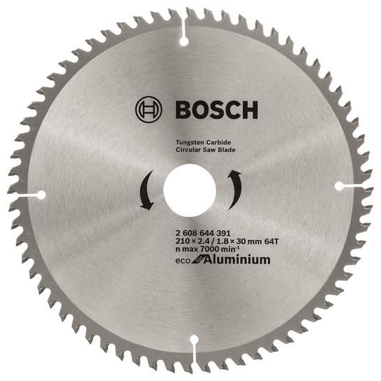 Диск Bosch пиляльний Eco for Aluminium 210x2.4x30-64T (2.608.644.391)