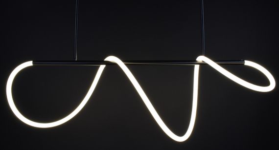 Люстра світлодіодна стельова LED світильник для квартири на стелю лед 27738 Чорний 54-84х35х150 см. | Зображення 1