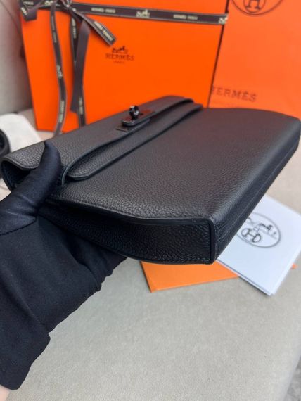 Сумка чорна Hermes Kelly Depeches 25 c887 | Зображення 2