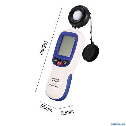Цифровий люксметр (вимірювач освітленості + термометр) Bluetooth 200000 Lux WINTACT WT81B | Зображення 2