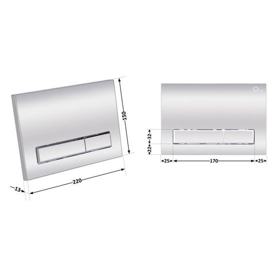 Панель смыва для унитаза Qtap Nest QT0111M08381CRM | Зображення 1