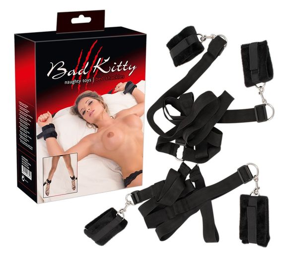 Набор БДСМ ремни на кровать - BK Bed Shackles, Черный | Зображення 6