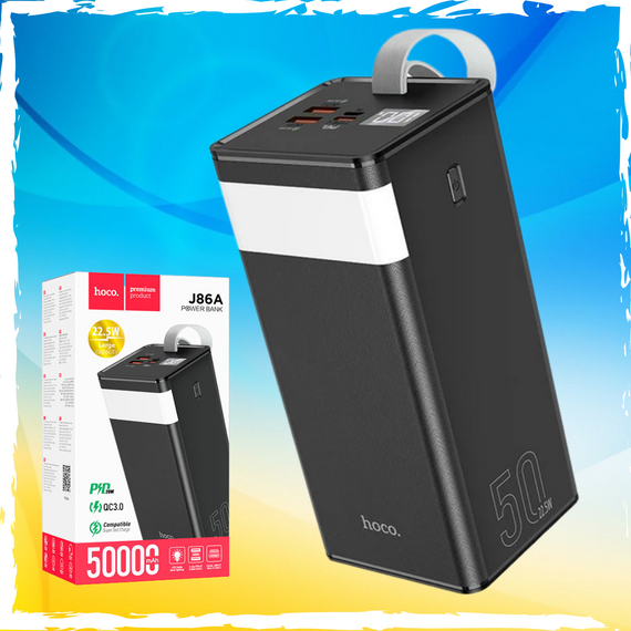 Павербанк Hoco J86A PB 50000mAh 22.5W. PowerBank 50000mAh 22.5W. Для роутера та гаджетів