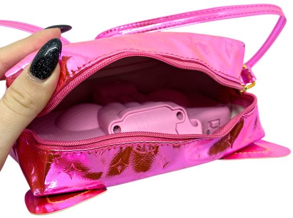 Сумочка Purse Pets щеня Flashy Franchie моргають очі видає звуки та мелодії рожева блискуча | Зображення 6