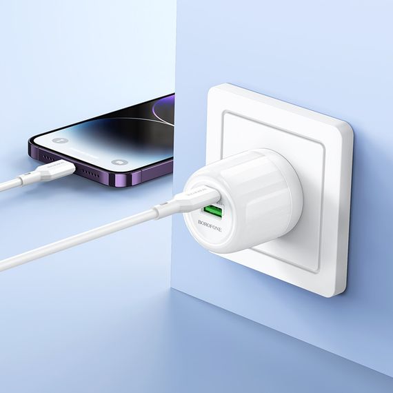 МЗП Borofone BA94A Lustrous PD30W+QC3.0 (1USB-A/1C) | Зображення 3