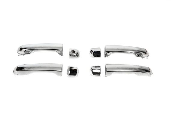 Дверные ручки в сборе 2015-2021 (Хром, 4 шт) для Toyota Land Cruiser 200 | Зображення 1