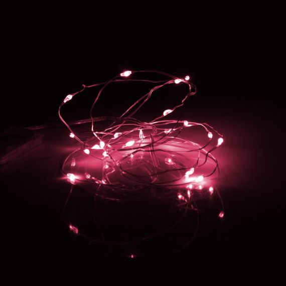 Електрична гірлянда YES Нитка 975024 2 м 20 LED рожева | Зображення 1