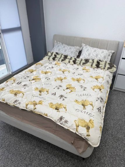 Ковдра євро зимова стьобана з холофайбера Arda Camell wool 41075 195х215 см | Зображення 2