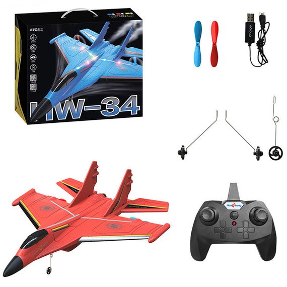 Літак на радіокеруванні SCHE HW37 New Foam Red | Зображення 2