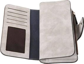 Гаманець жіночий Baellerry N2345 штучна замша Сірий