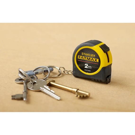 Рулетка Stanley FatMax брелок, 2м х 13мм в гумовому корпусі (FMHT1-33856) | Зображення 2