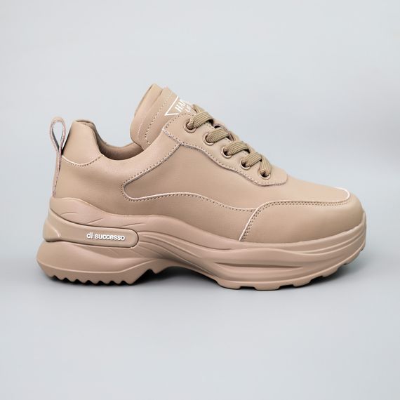 Кросівки жіночі шкіряні 589425 Бежеві 36 37 38 39 40 41