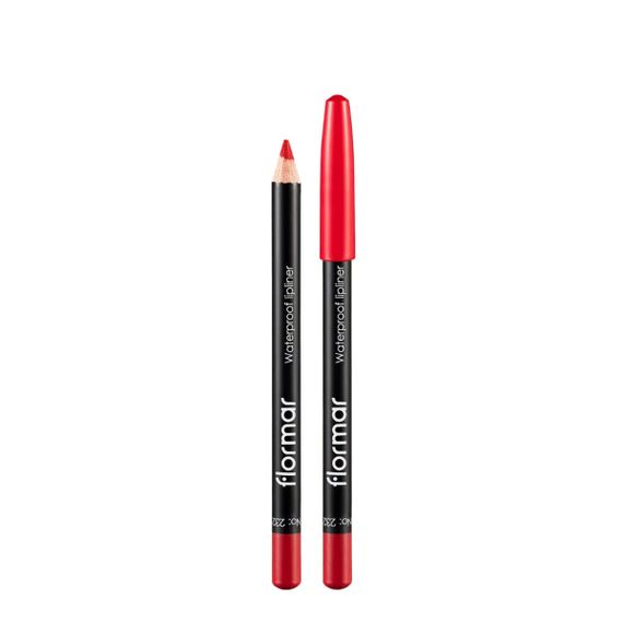 Водостойкий карандаш для губ Flormar 232, Passionate Red