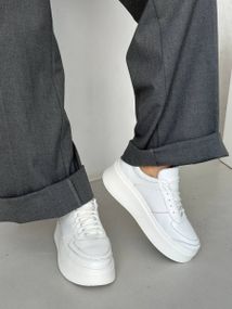 Кеды женские кожаные белые