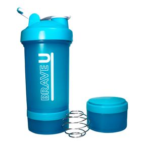 Shaker with containers 3 in 1 - 600ml (Blue)