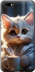 Чохол на Huawei Y5 2018 Білий кіт "5646u-1500-2448"