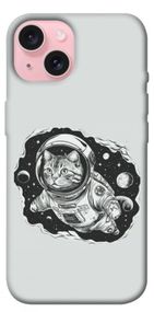 Чохол з картинкою Кіт космонавт для Apple iPhone 15 (6.1")